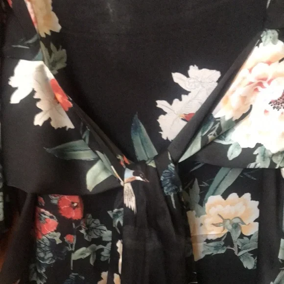 NWT ZARA MIDI BIRD DRESS WITH TIED WAIST. SIZE XS. - Picture 8 of 16